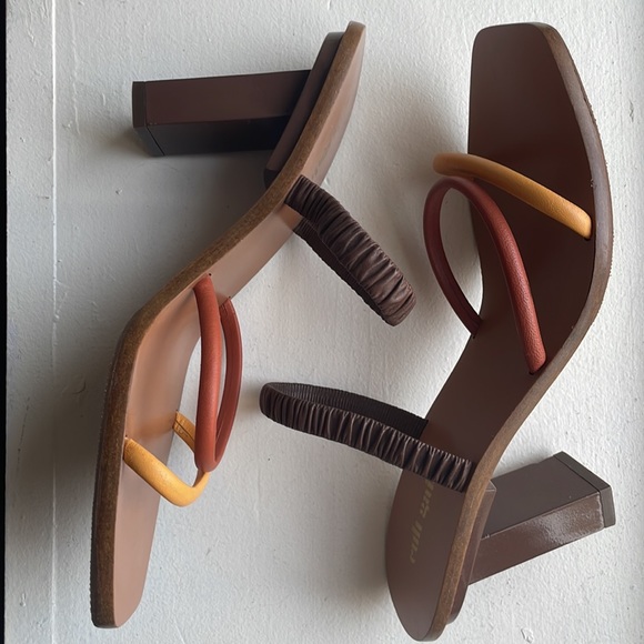 Cult Gaia Kaia Sandals Brown/Tan - Size 8 (38) - Picture 7 of 10